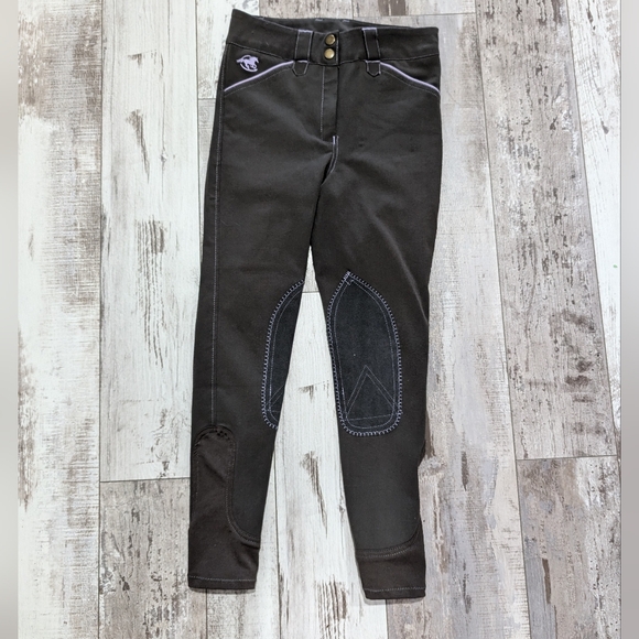 Piper Evolution Breeches by SmartPak - Knee Patch girls size 12 - Picture 4 of 8